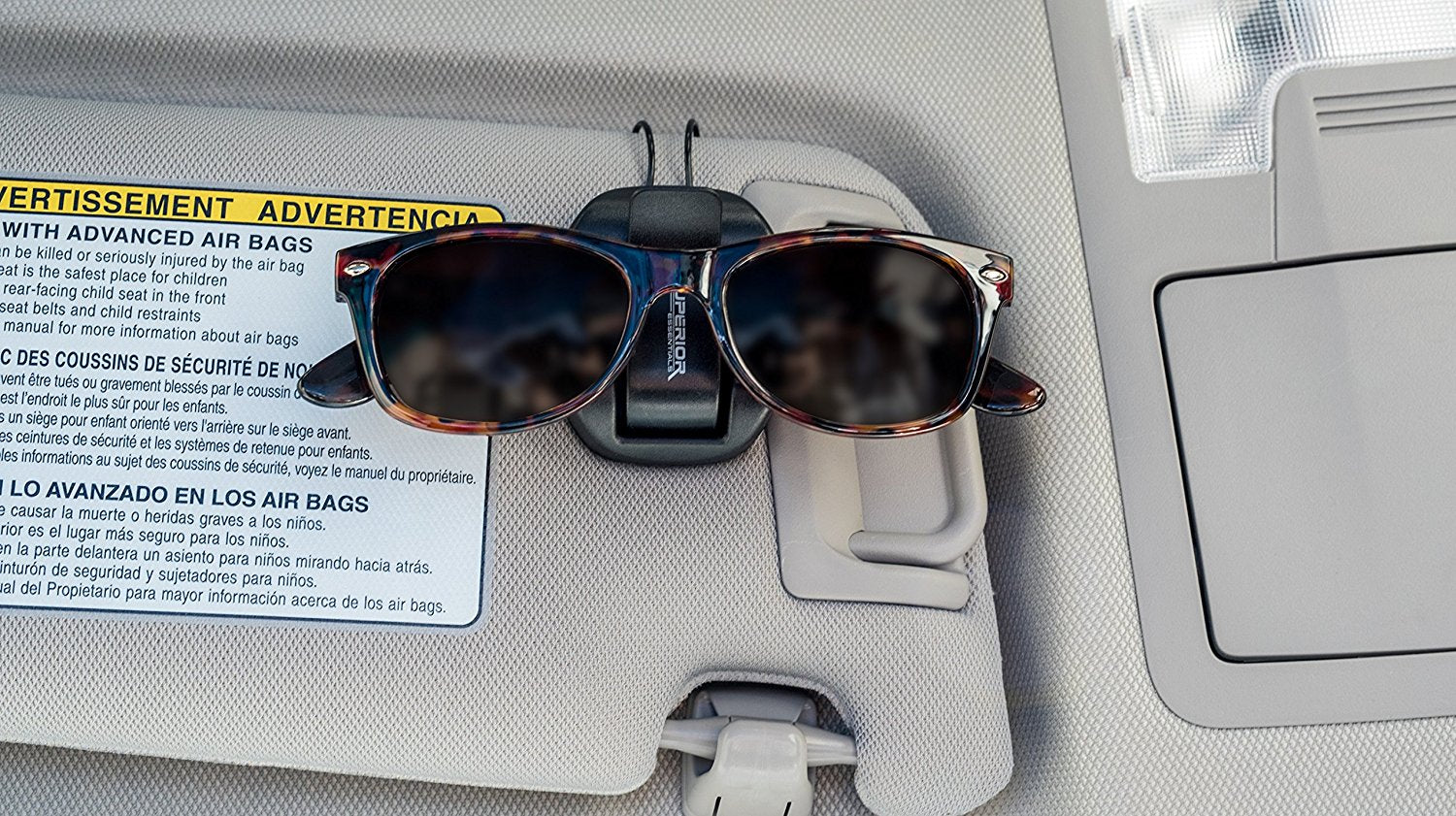 Car Sun Visor Glasses Holder Sunglasses Case Ticket Card Storage Organizer Box Auto Accessories